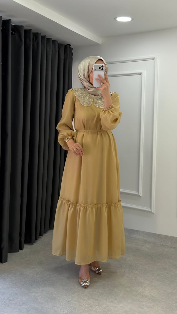 Şimay Elbise | Yağ Yeşili