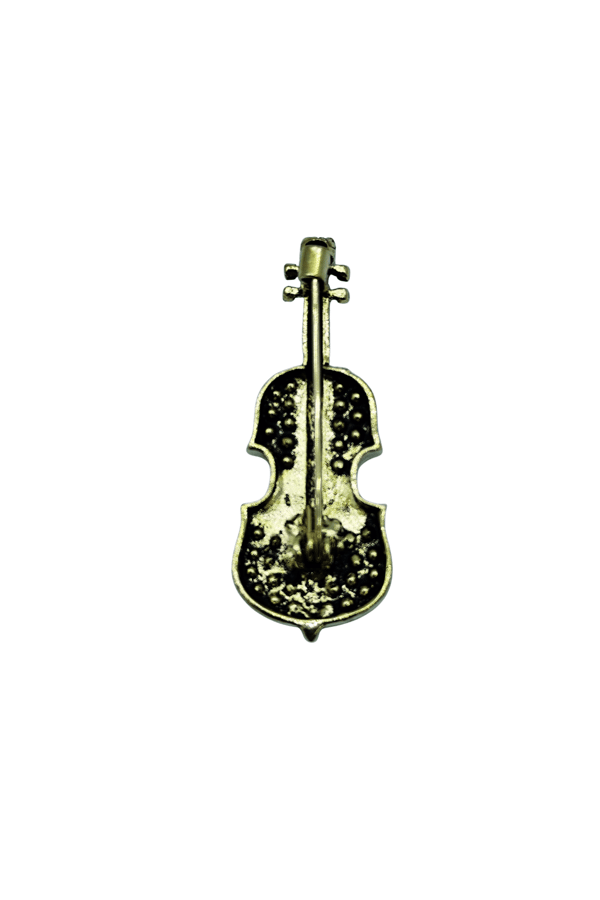 Harmony Crystal Keman Tasarım Broş