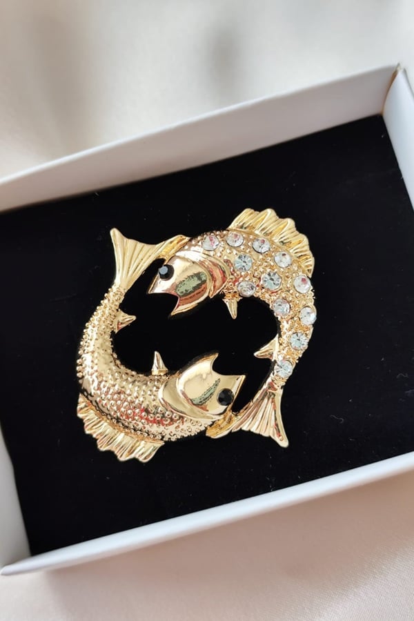 Pisces Duygusal Balık Broşu