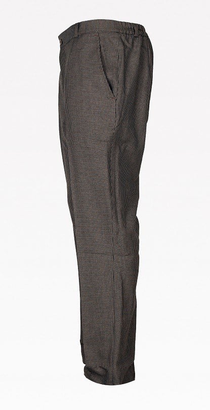 Aşçı Pantolonu Lastikli Kahverengi Kareli Desenli Unisex Şef Pantolon