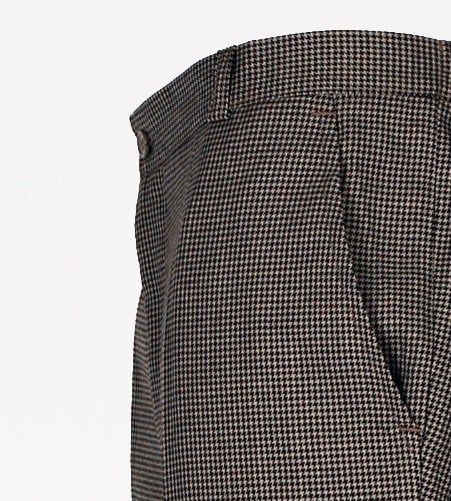 Aşçı Pantolonu Lastikli Kahverengi Kareli Desenli Unisex Şef Pantolon