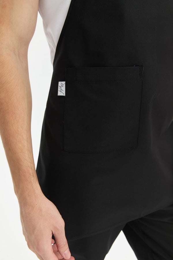 Klasik Mini Sabit Askili Siyah Boy Önlük