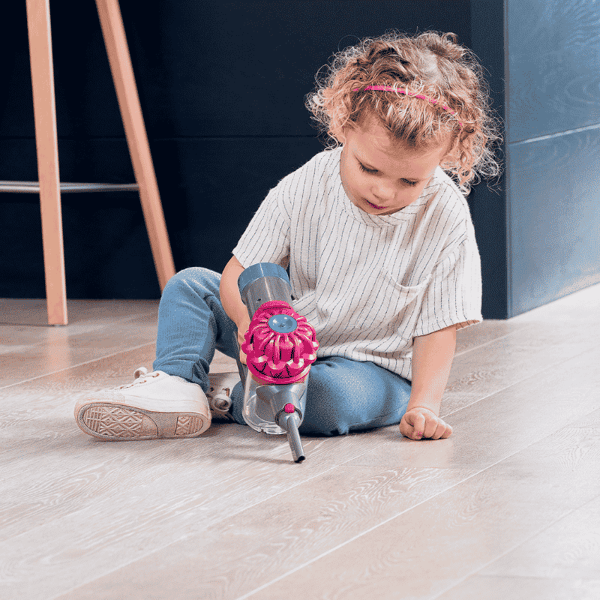 Casdon - Oyuncak Dyson Kablosuz Elektrikli Süpürge - Pembe