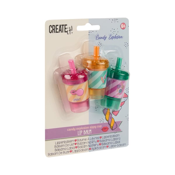 Create It Dudak Balmı Seti - Pipetli Bardaklar - Candy Explosion