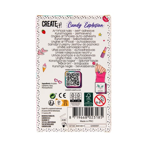 Create It Takma Tırnak Seti - Rainbow - Candy Explosion