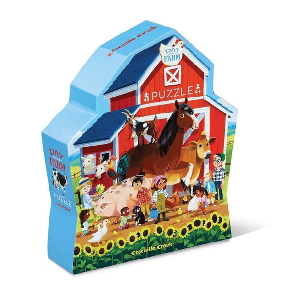 Crocodile Creek Dekoratif Puzzle - 48 Parça - Çiftlik