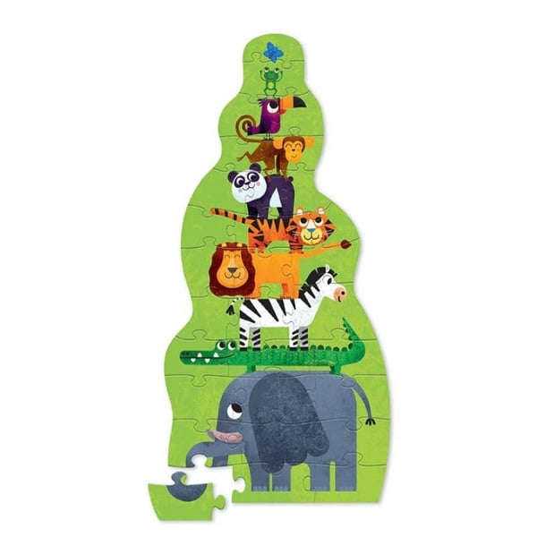 Crocodile Creek Dev Kule Puzzle - 30 Parça - Orman