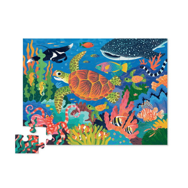 Crocodile Creek Dekoratif Puzzle - 36 Parça - Su Kaplumbağası