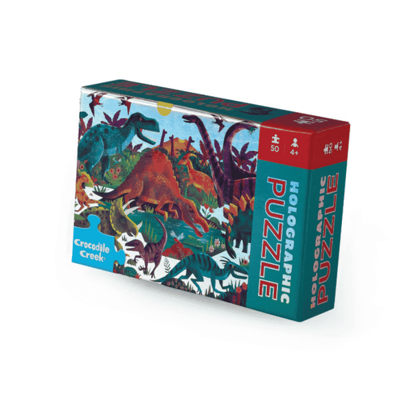 Crocodile Creek Holografik Puzzle - 50 Parça - Dinozorlar