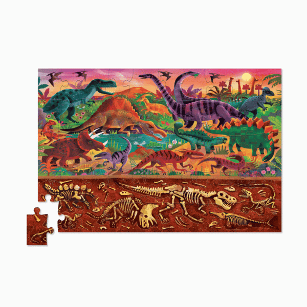 Crocodile Creek Holografik Puzzle - 50 Parça - Dinozorlar
