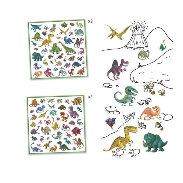 Djeco Çıkartmalar - Dinosaurs