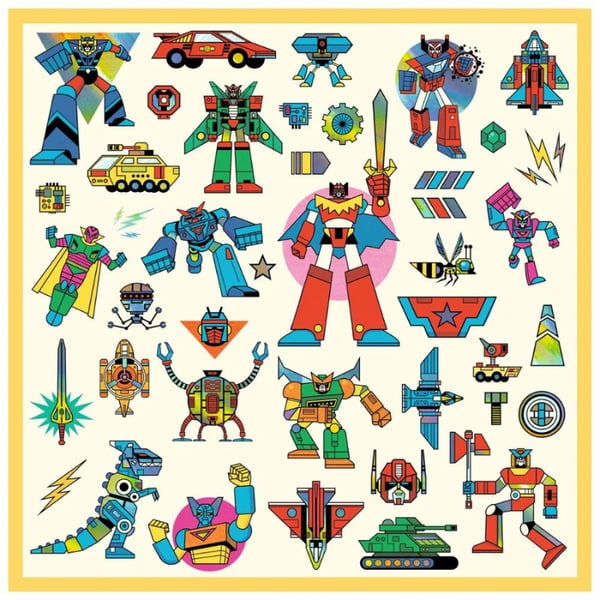 Djeco Çıkartmalar - Robotlar