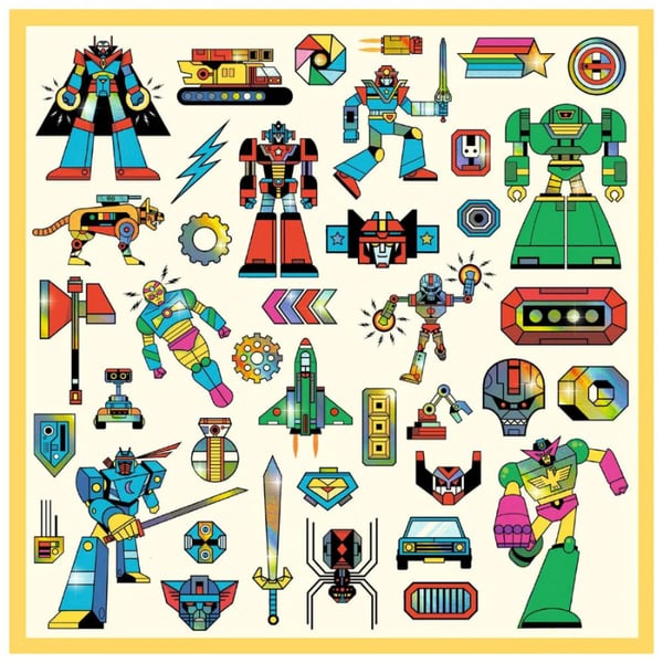 Djeco Çıkartmalar - Robotlar