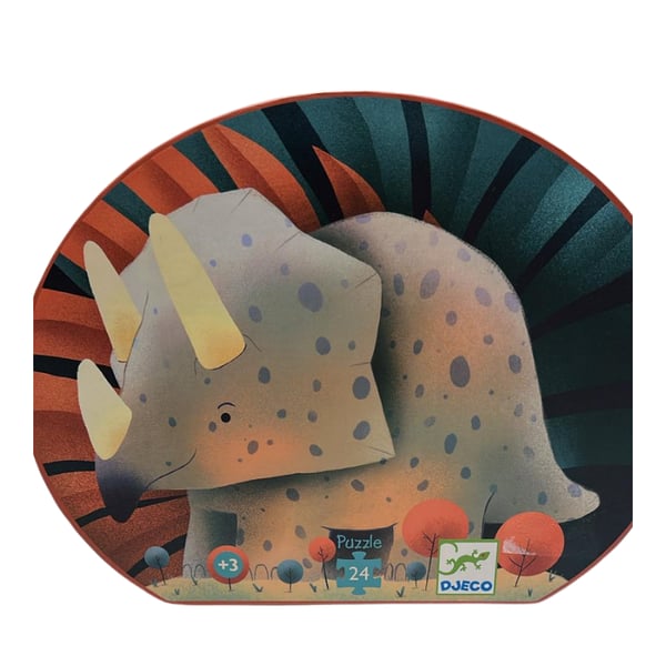Djeco Dekoratif Puzzle 24 Parça - Teo the Dinosaur