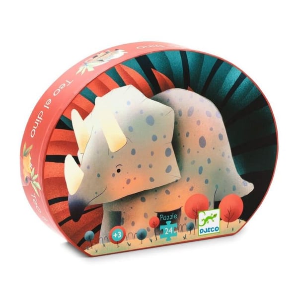 Djeco Dekoratif Puzzle 24 Parça - Teo the Dinosaur