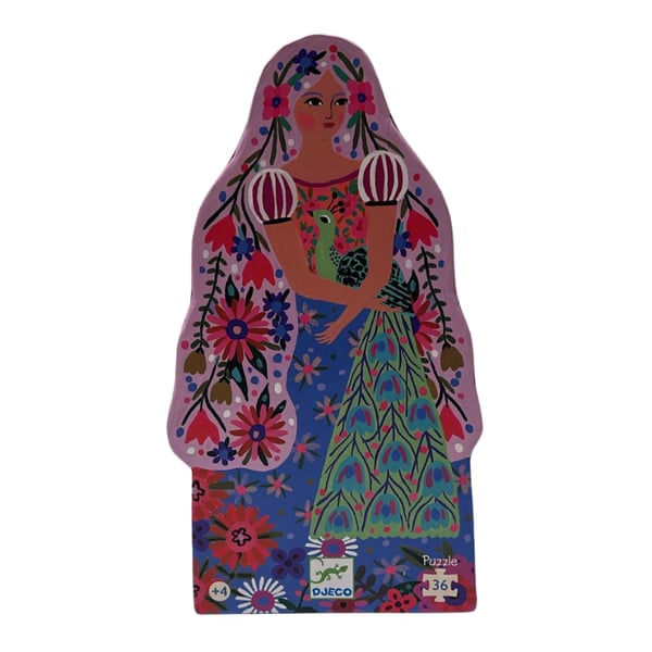 Djeco Dekoratif Puzzle 36 Parça - Princess & Peacock