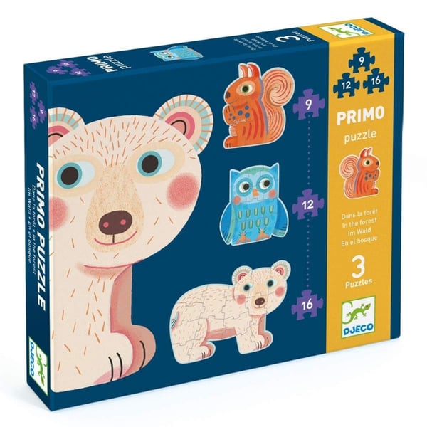 Djeco İlerleyen Puzzle - In The Forest - 9, 12, 16 Pcs