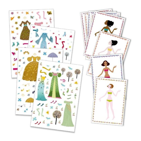 Djeco Kağıt Giydirme Seti - Dresses Through The Seasons