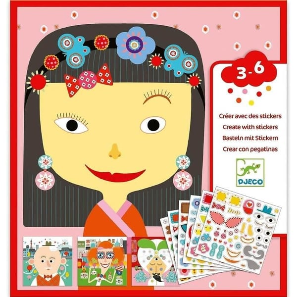 Djeco Yapıştırma Kartları - All Different