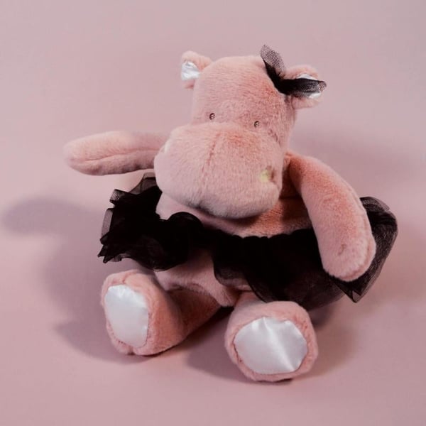 Doudou Tütülü Pembe Hipopotam 22 cm