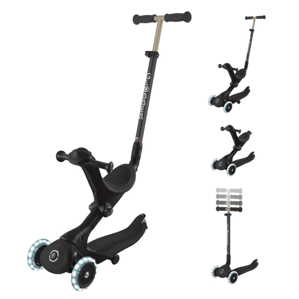Globber Go Up Deluxe Işıklı Scooter - Siyah