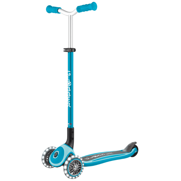 Globber Master Işıklı Katlanabilir Scooter - Okyanus Mavisi