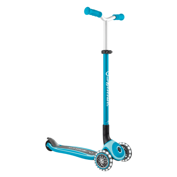 Globber Master Işıklı Katlanabilir Scooter - Okyanus Mavisi