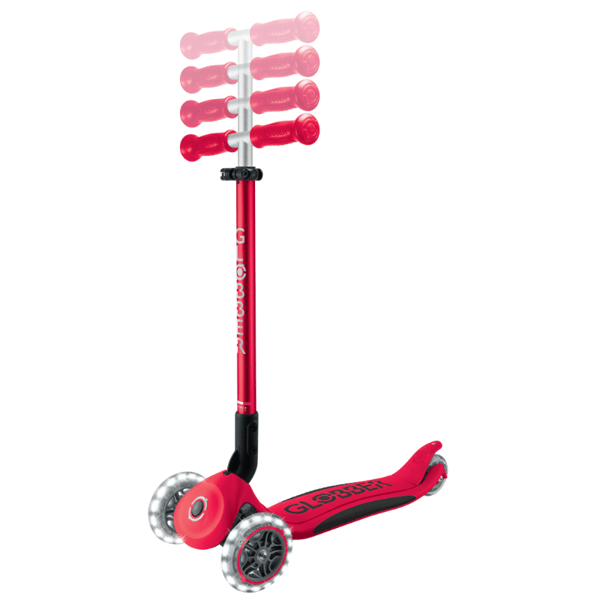 Globber Elite Deluxe Işıklı Scooter - Kırmızı