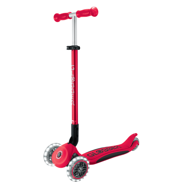 Globber Elite Deluxe Işıklı Scooter - Kırmızı