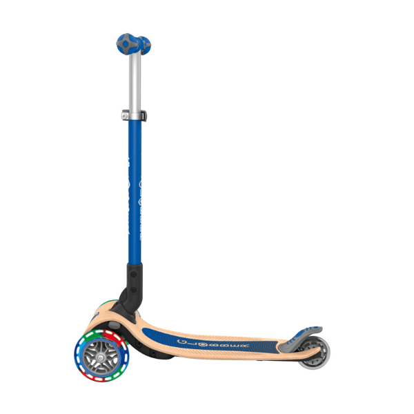 Globber Primo Wood Katlanabilir Işıklı Scooter - Lacivert