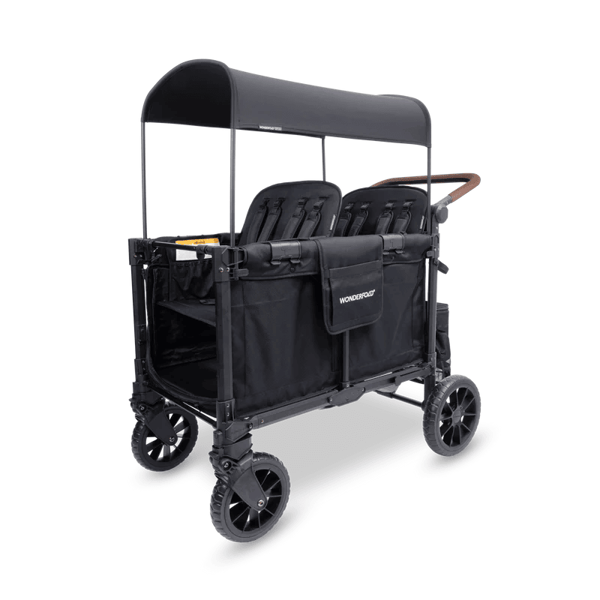 Wonderfold W4 Luxe Pro Dörtlü Bebek Arabası Vagonu - Siyah