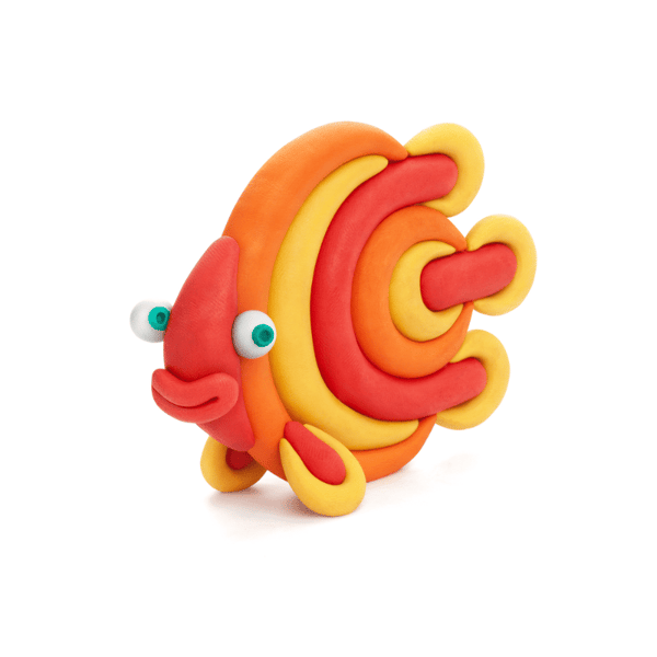 Hey Clay Yaratıcı Kil Seti - Clownfish, Discus Fish, Eel