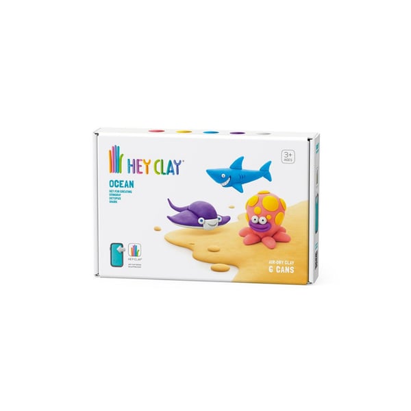 Hey Clay Yaratıcı Kil Seti - Shark, Octopus, Stingray