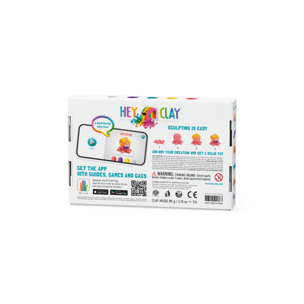 Hey Clay Yaratıcı Kil Seti - Shark, Octopus, Stingray