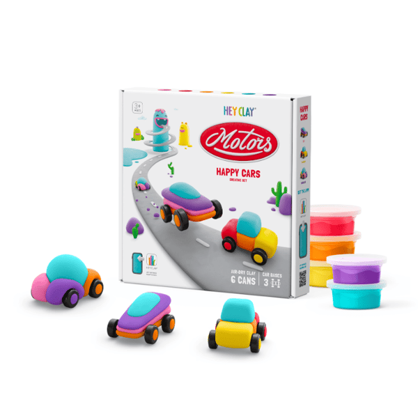 Hey Clay Yaratıcı Kil Seti - Happy Cars