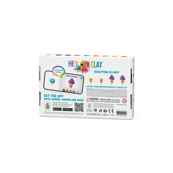 Hey Clay Yaratıcı Kil Seti - Windy Sprinkle, Warm Ice, Choco Pop
