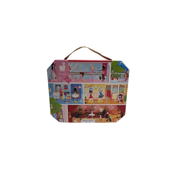 Janod 100 Parça Çantalı Puzzle - Dans Akademi