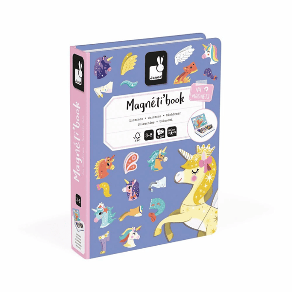Janod Mıknatıslı Oyun Kitabı - Unicornlar