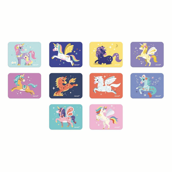 Janod Mıknatıslı Oyun Kitabı - Unicornlar