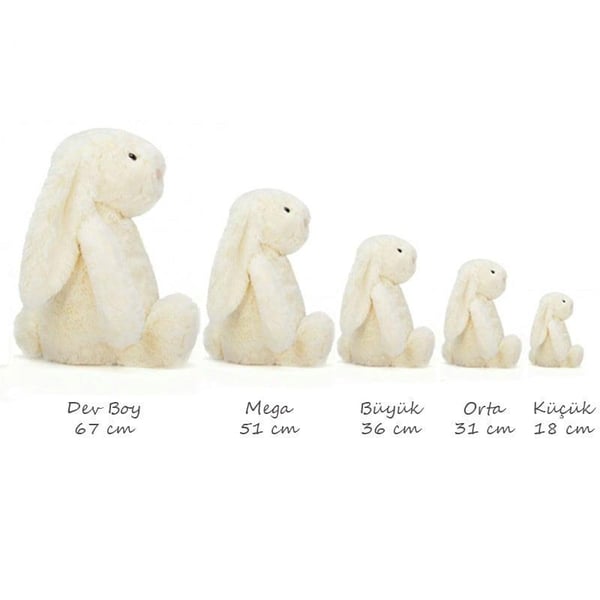 Jellycat Bashful Pudra Tavşan Küçük Boy 18 cm