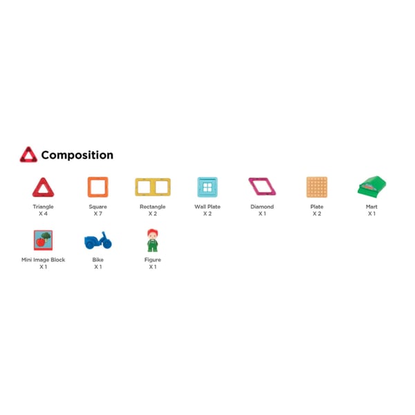 Magformers Mıknatıslı Town Set - Mart - 22 Parça