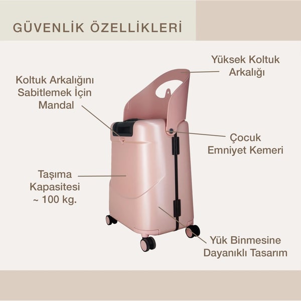 MiaMily Carry On Kabin Boy Valiz - Dusty Pink