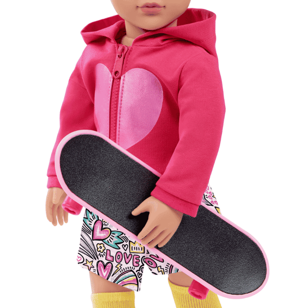 Our Generation Kıyafet - Deluxe Hoodie & Skateboard