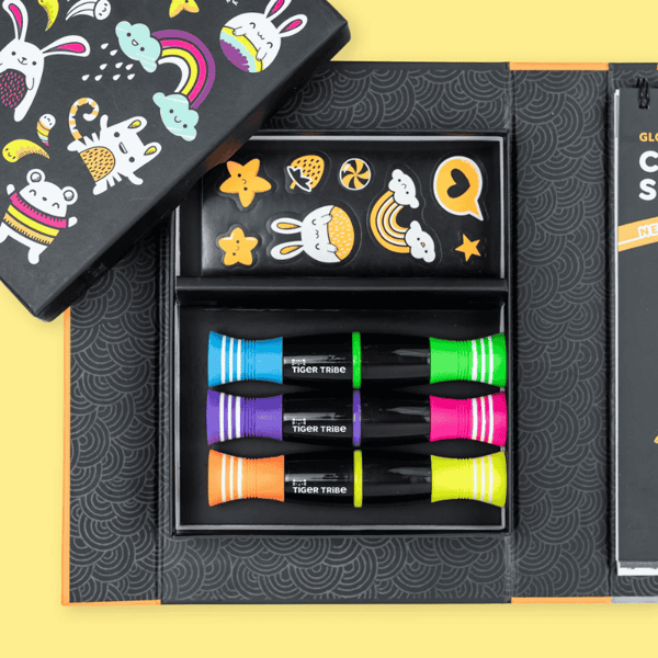 Tiger Tribe Neon Boyama Seti - Glow Friends