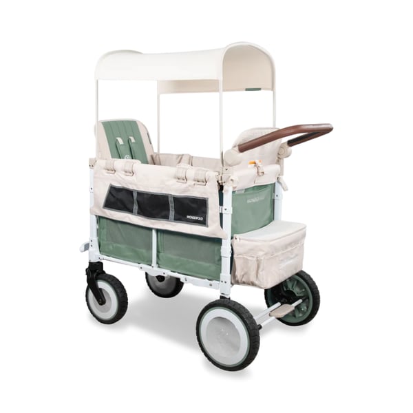 Wonderfold VW2 Volkswagen İkili Bebek Arabası Vagonu - Haki Yeşil