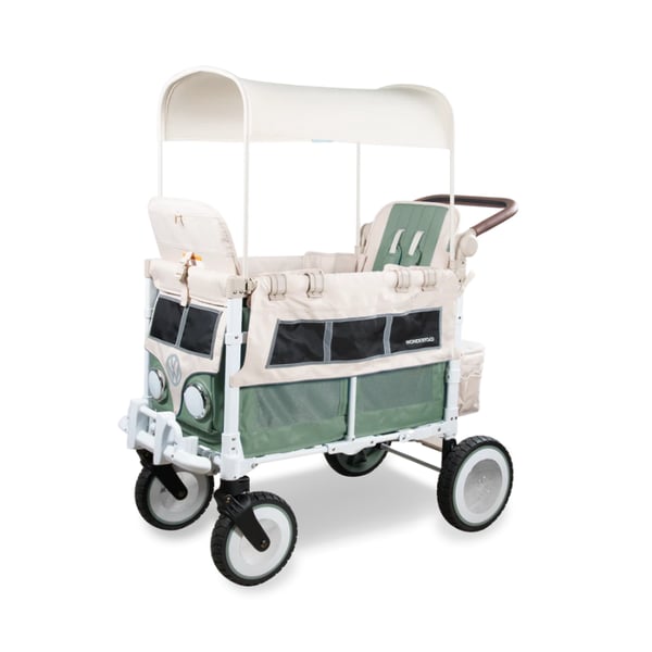 Wonderfold VW2 Volkswagen İkili Bebek Arabası Vagonu - Haki Yeşil