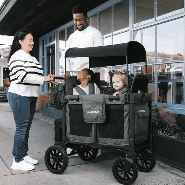 Wonderfold W2 Luxe Pro İkili Bebek Arabası Vagonu - Siyah