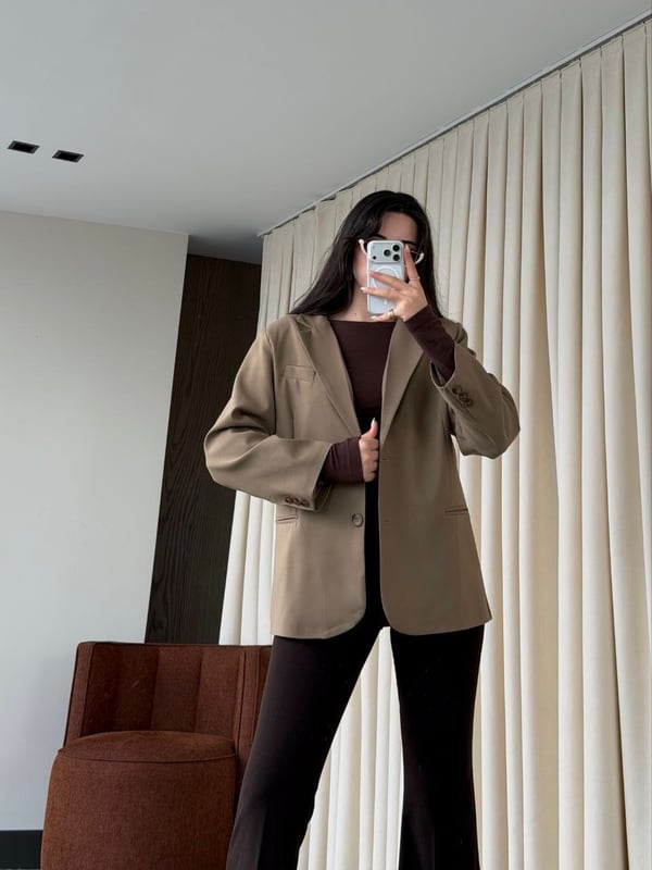 Haki Blazer Ceket - Seri 7619