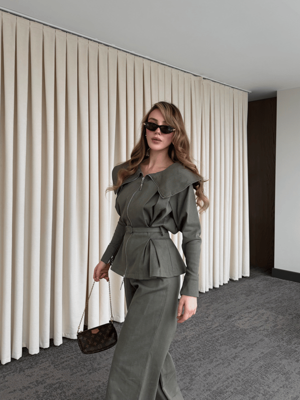 Haki Tasarım Denim Takım Seri - 8002