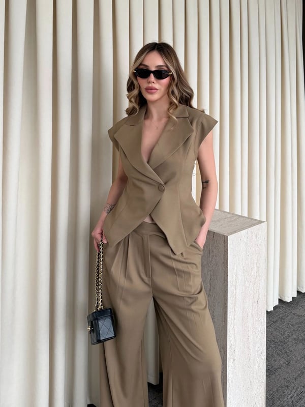 Vizon Margot Yelek Pantolon Takım Seri- 308